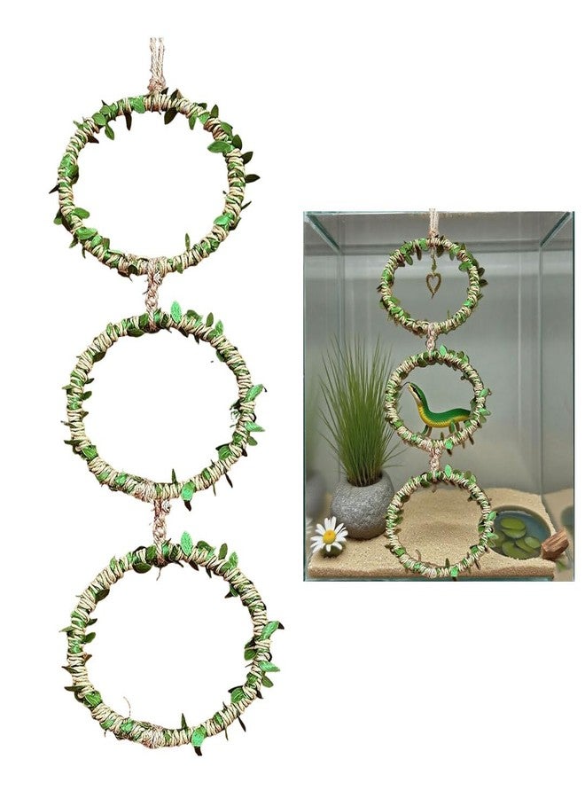 luchike 1 Pack Snake Climbing Rings for Ball Python Snake Enrichment Rings Ball Python Tank Accessories Chameleon Cage Accessories for Lizard Bearded Dragon Terrarium Gecko Reptiles - Image 1